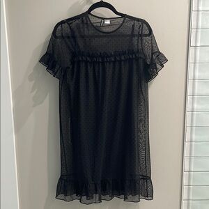 Divided H&M Black Sheer Mini Dress Size Xs
